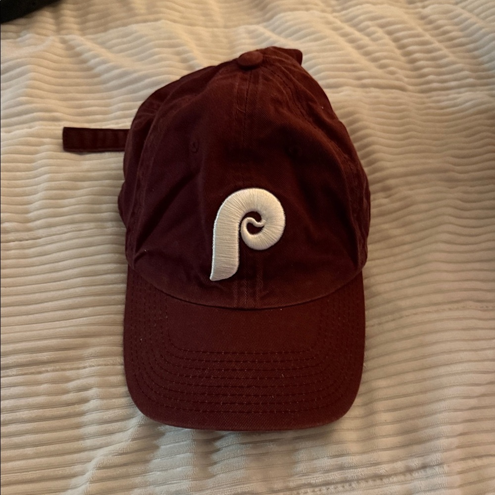 Maroon Cap with White Logo Phillies